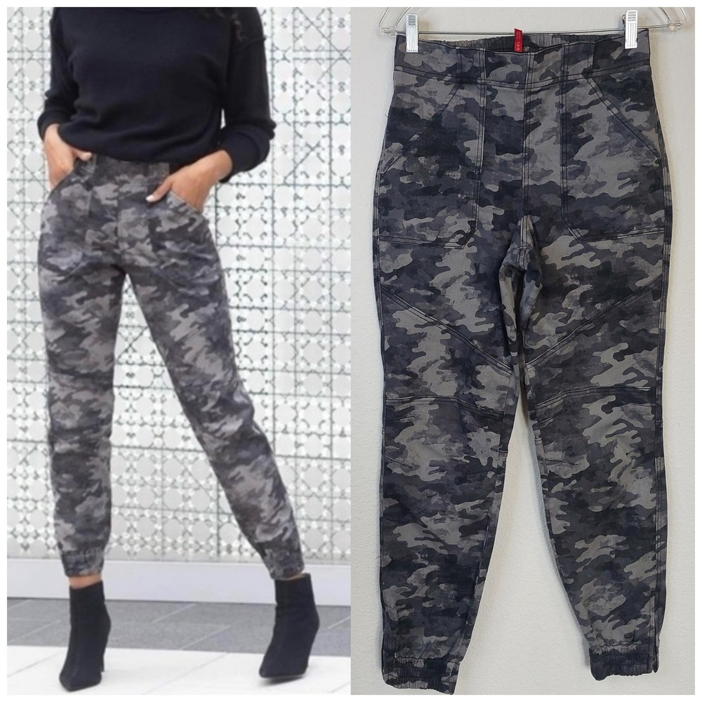 Spanx Stretch Twill Cargo Jogger Pants Grey Size Medium